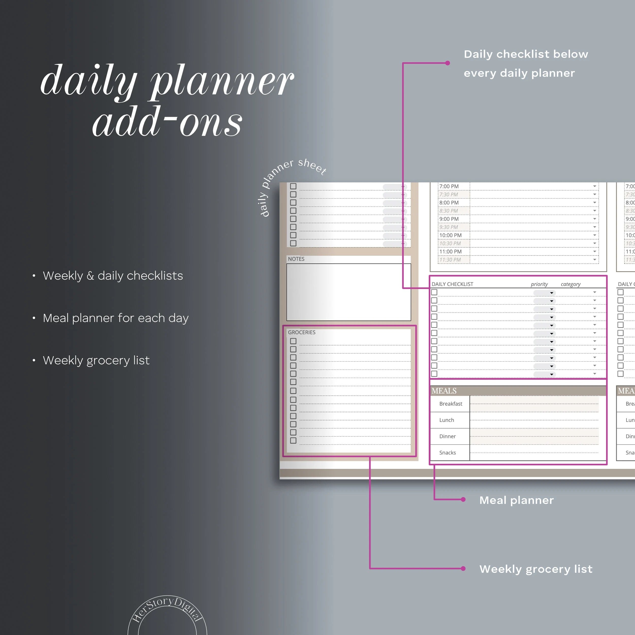 Digital Annual Spreadsheet Planner, Daily To Do List Google Sheets, Monthly Calendar, Daily Schedule, Productivity, Goal & Task Tracker